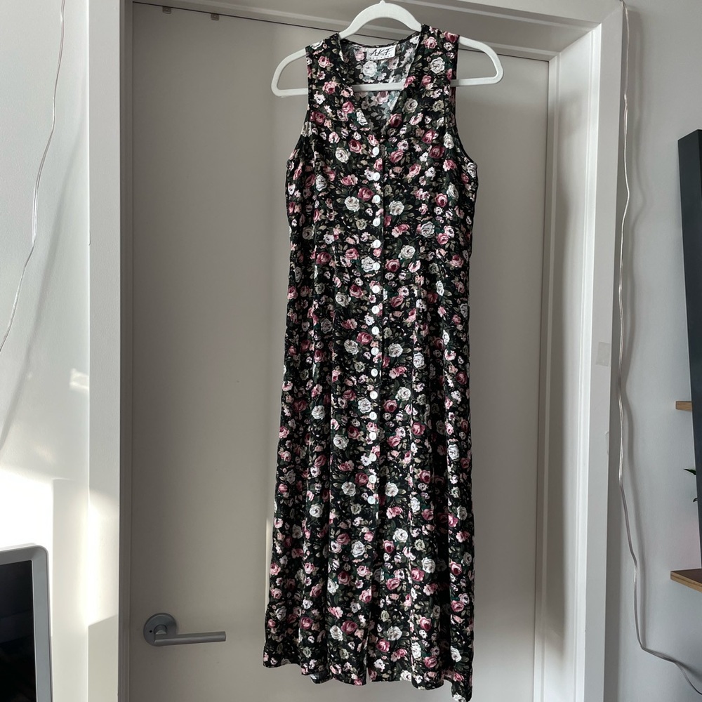 Vintage 90s Floral Maxi Dress